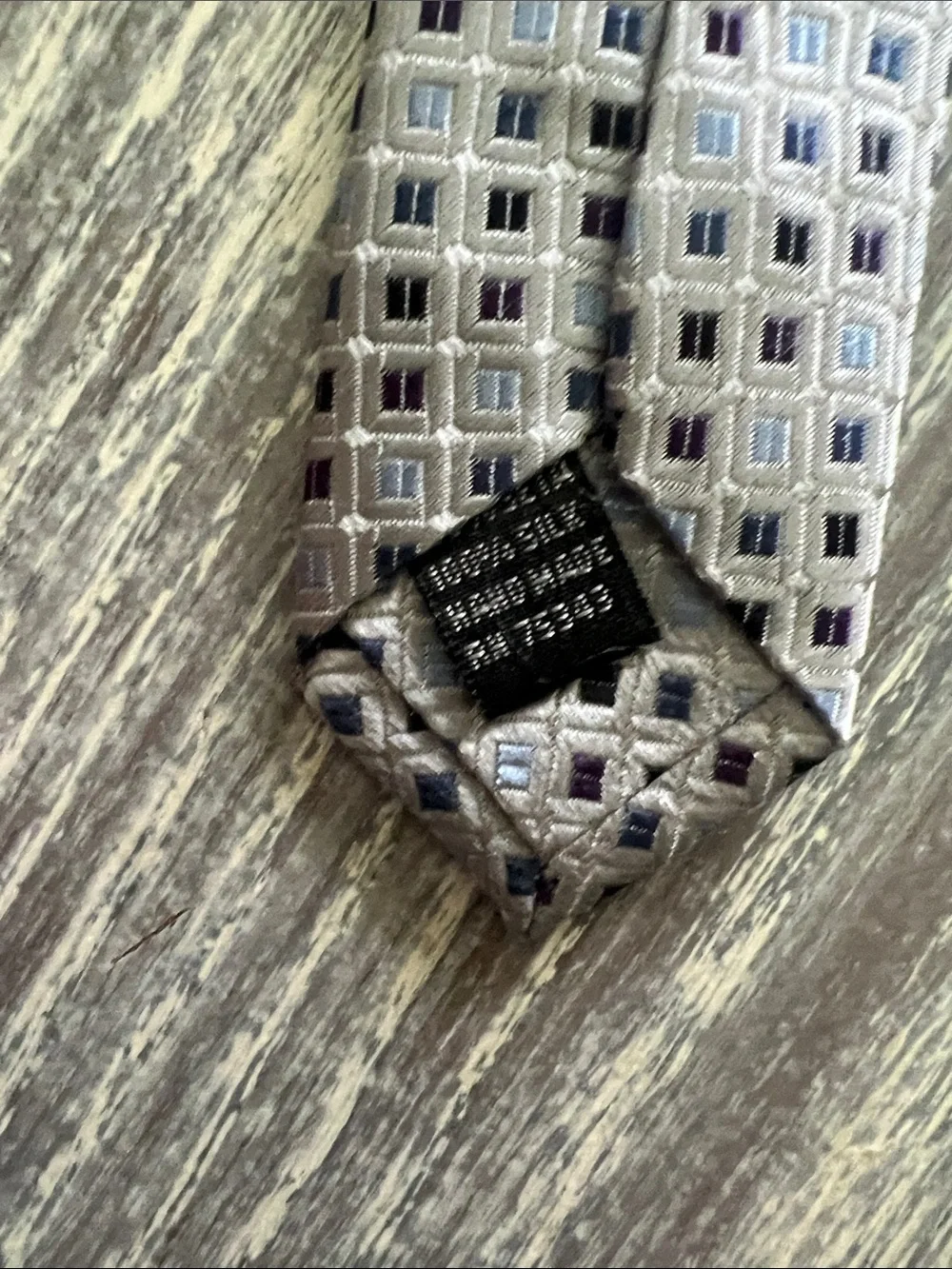 Classic Black, blue Silk & Polyester Ties with Subtle Pattern - Men Accessories